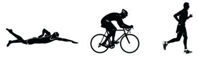 Swim Bike Run Triathlon Male Icons