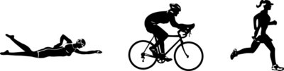 Swim Bike Run Triathlon Female Icons