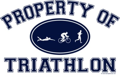 Property of Triathlon Men Tri Icons