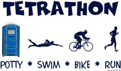 porta potty triathlete tetrathon mens