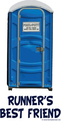 porta potty runner s best friend