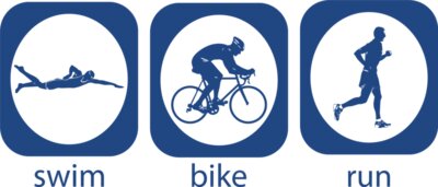 Triathlon Icons Swim Bike Run