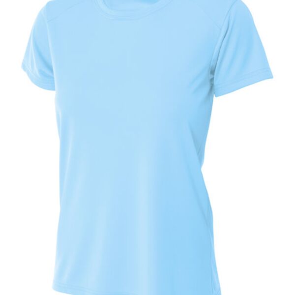 (S) Ladies' Shorts Sleeve Cooling Performance Crew Light Color Shirt Thumbnail