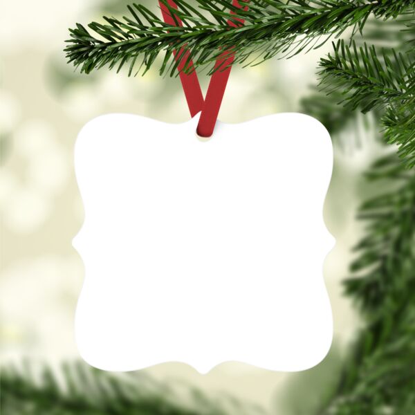 White Aluminum Prague Christmas Ornament Thumbnail