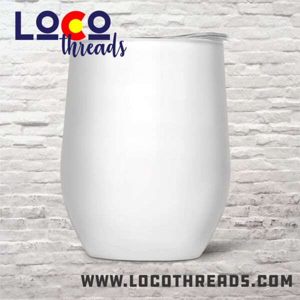 Stemless Wine Glass (12 oz) double wall vacuum insulated with lid  (LoCo) Thumbnail