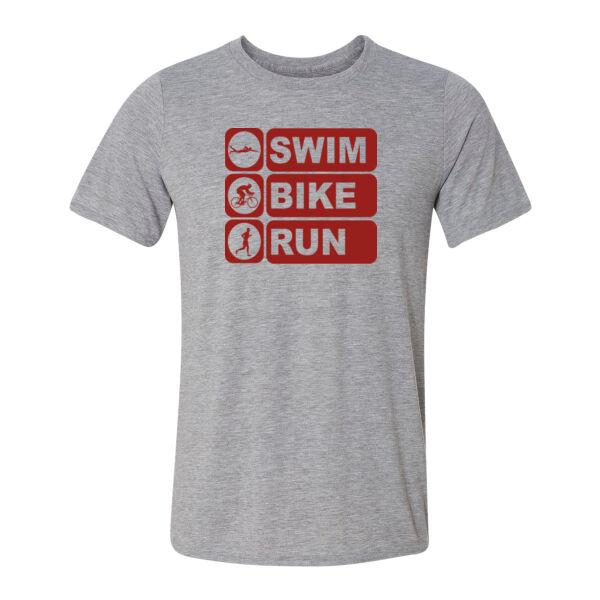 Swim Bike Run Vertical Triathlon - Men Red Thumbnail