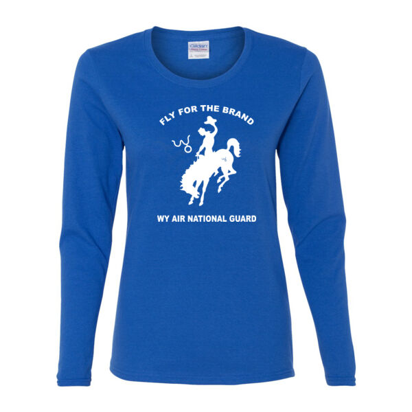 WY Air National Guard  - Gildan Ladies Ultra Cotton™ Long Sleeve Missy Fit T Shirt Thumbnail