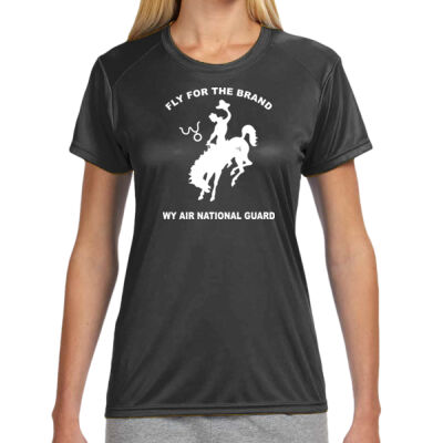 WY Air National Guard  - Ladies' Shorts Sleeve Cooling Performance Crew Dark Color Shirt Thumbnail