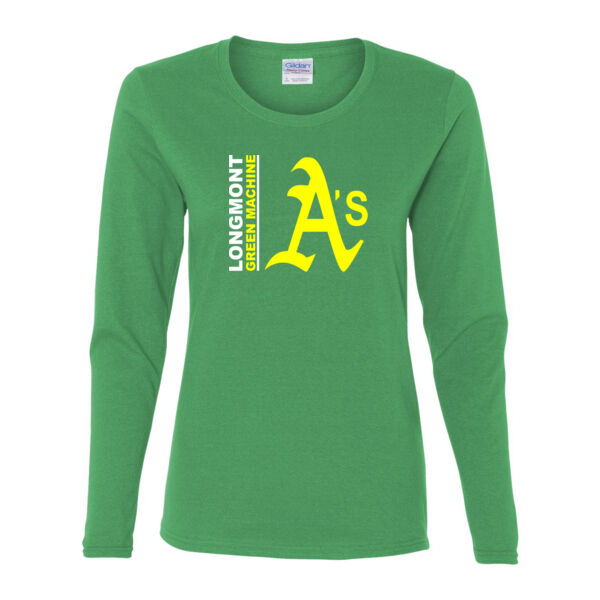 Green Machine - Gildan Ladies Ultra Cotton™ Long Sleeve Missy Fit T Shirt Thumbnail