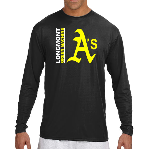 Green Machine - Long Sleeve Cooling Performance Crew Dark Color Shirt Thumbnail