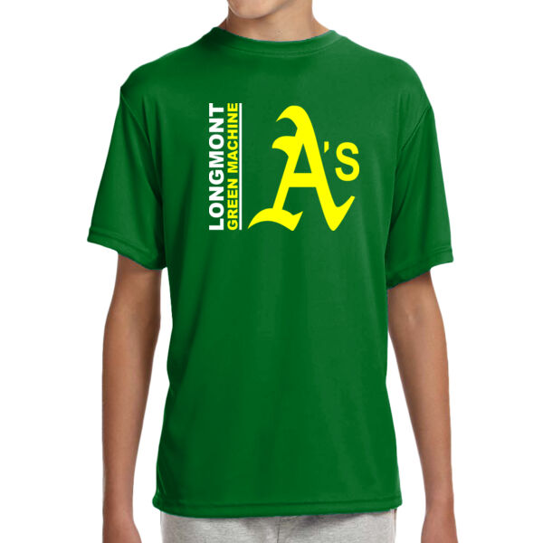 Green Machine - Youth Shorts Sleeve Cooling Performance Crew Dark Color Shirt Thumbnail