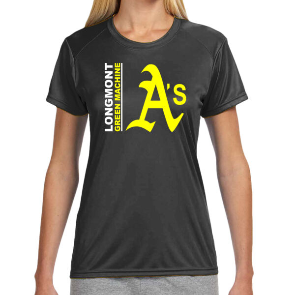 Green Machine - Ladies' Shorts Sleeve Cooling Performance Crew Dark Color Shirt Thumbnail