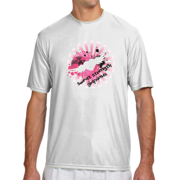 Sweat, Strength, Girlfriends - (S) Shorts Sleeve Cooling Performance Crew Light Color Shirt Thumbnail