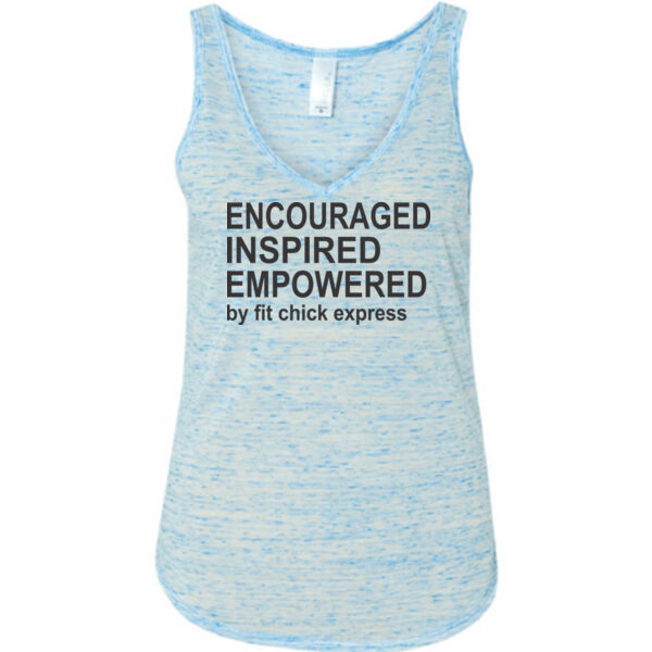 Encouraged, Inspired, Empowered - Ladies' Flowy V-Neck Tank Thumbnail
