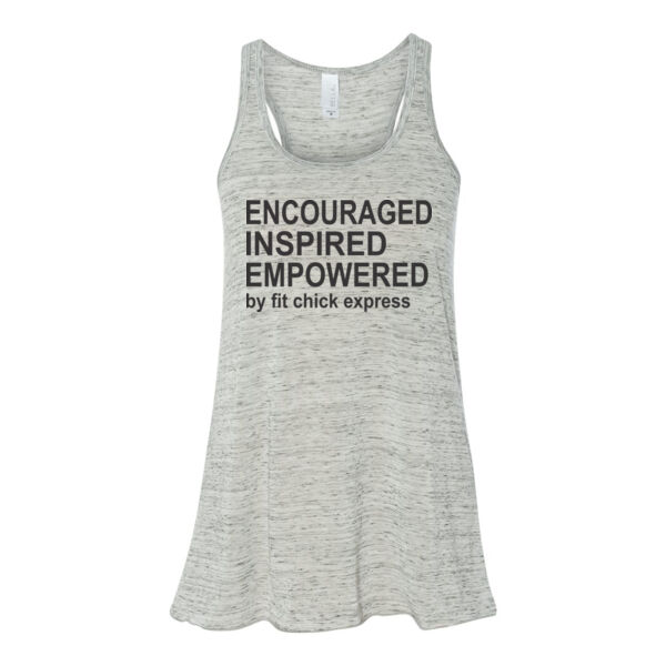 Encouraged, Inspired, Empowered - Bella Ladies' Flowy Racerback Tank (S) Thumbnail