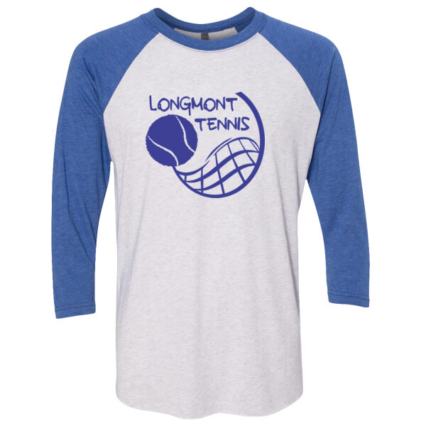 LT Boys Tennis - Unisex Tri-Blend Three-Quarter Sleeve Baseball Raglan Tee Thumbnail