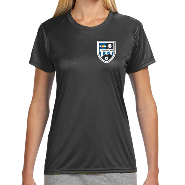LHS Shield - Ladies' Shorts Sleeve Cooling Performance Crew Dark Color Shirt Thumbnail