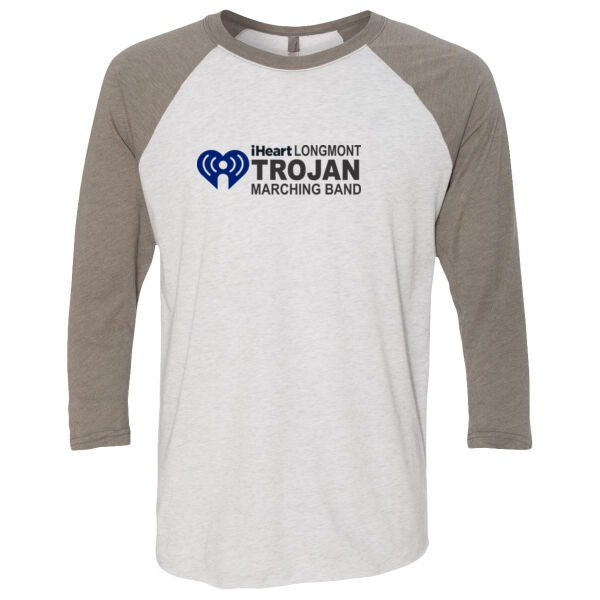 iHeartLongmont - Unisex Tri-Blend Three-Quarter Sleeve Baseball Raglan Tee Thumbnail