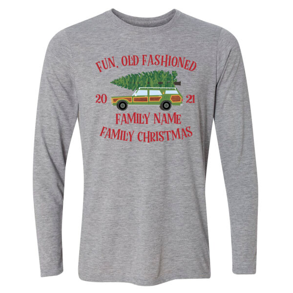 Fun, Old Fashioned Family Christmas  - Light Long Sleeve Ultra Performance Active Lifestyle T Shirt Thumbnail