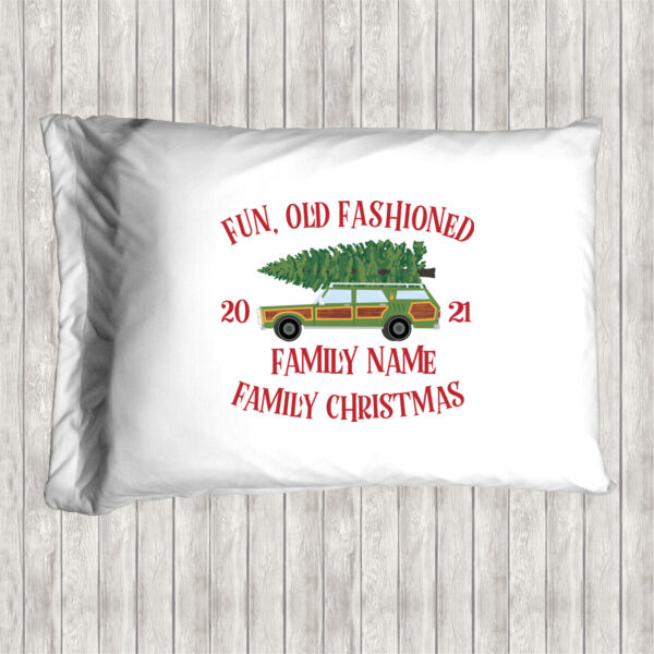 Fun, Old Fashioned Family Christmas  - Pillow Case Thumbnail