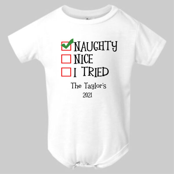 Naughty - Infant Polyester Bodysuit Onsie Thumbnail