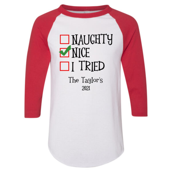 Nice - Adult 3/4-Sleeve Baseball Jersey (S) Thumbnail