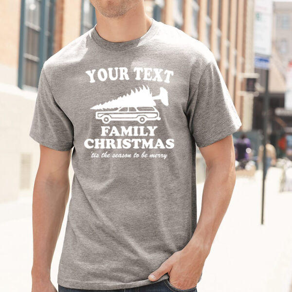 Custom Personalized Family Christmas, 'tis the season to be merry - Hammer Short Sleeve T-Shirt Thumbnail