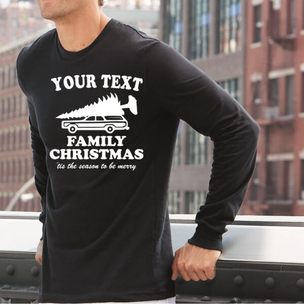 Custom Personalized Family Christmas, 'tis the season to be merry - Hammer Long Sleeve T-Shirt Thumbnail