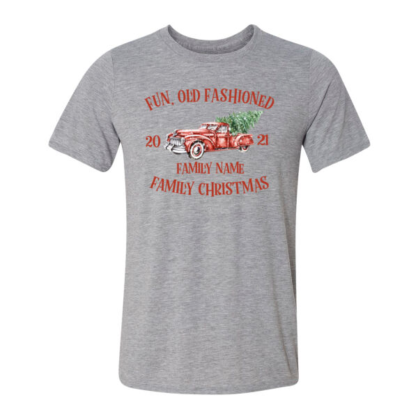 Old Truck - Old Fashioned Family Christmas - Light Youth/Adult Ultra Performance Active Lifestyle T Shirt Thumbnail