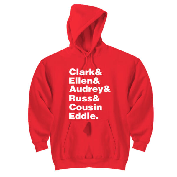 Clark, Ellen, Audrey, Russ & Cousin Eddie - DryBlend™ Pullover Unisex Hooded Sweatshirt Thumbnail