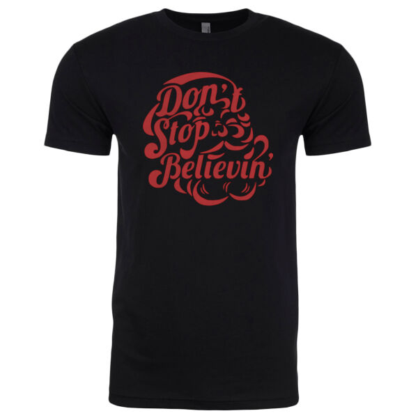 Don't Stop Believin' Santa Face - Men's CVC Crew Thumbnail