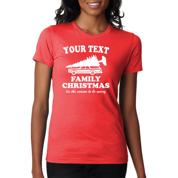 Custom Personalized Family Christmas, 'tis the season to be merry - Ladies' CVC T-Shirt Thumbnail