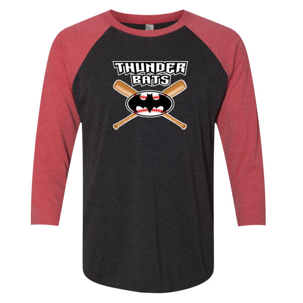 Thunder Bats -  - Unisex Tri-Blend Three-Quarter Sleeve Baseball Raglan Tee Thumbnail