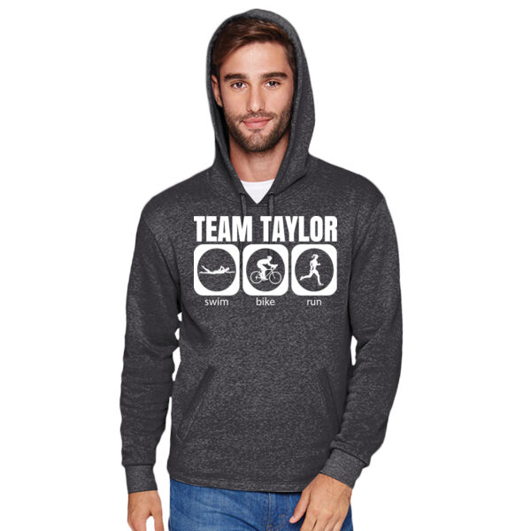 Female Triathlete Swim Bike Run Team T-shirt - Adult PCH Pullover Hoody Thumbnail