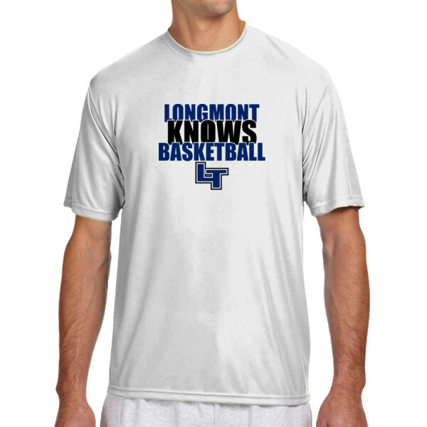 Longmont Knows Basketball - (S) Shorts Sleeve Cooling Performance Crew Light Color Shirt Thumbnail
