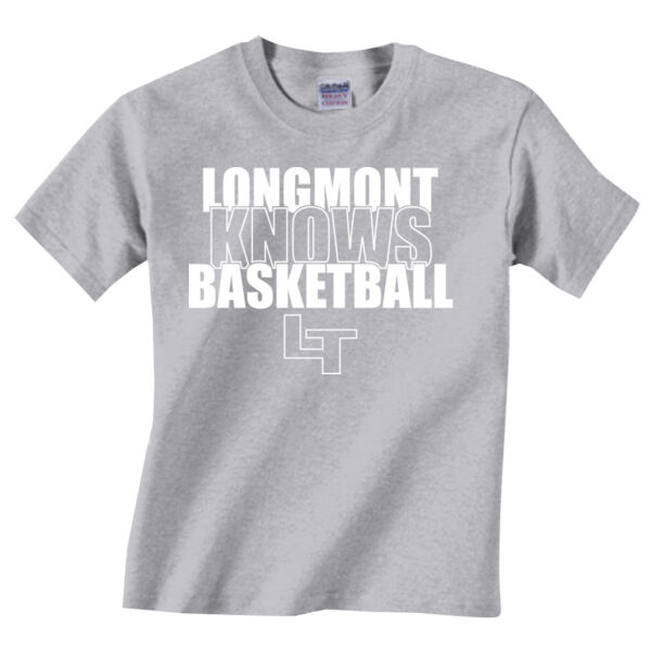 Longmont Knows Basketball White - Heavy Cotton™ Toddler 5.3 oz. T-Shirt Thumbnail