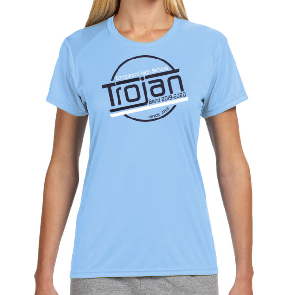 Retro Band - Ladies' Shorts Sleeve Cooling Performance Crew Dark Color Shirt Thumbnail