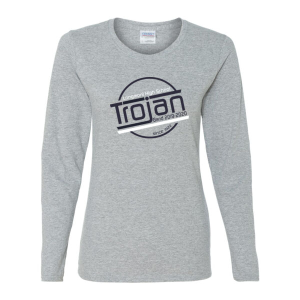 Retro Band - Gildan Ladies Ultra Cotton™ Long Sleeve Missy Fit T Shirt Thumbnail