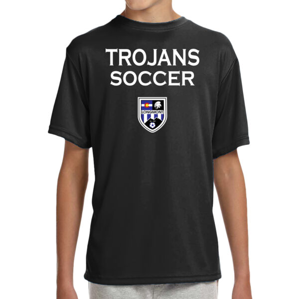 Trojans Soccer - Youth Shorts Sleeve Cooling Performance Crew Dark Color Shirt Thumbnail