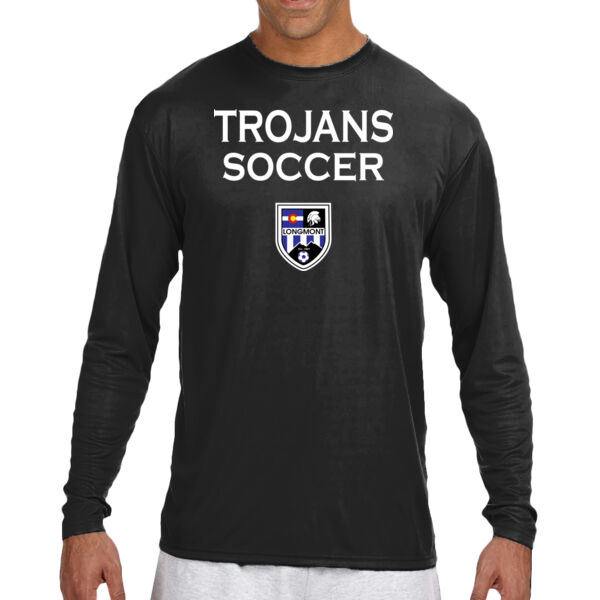 Trojans Soccer - Long Sleeve Cooling Performance Crew Dark Color Shirt Thumbnail