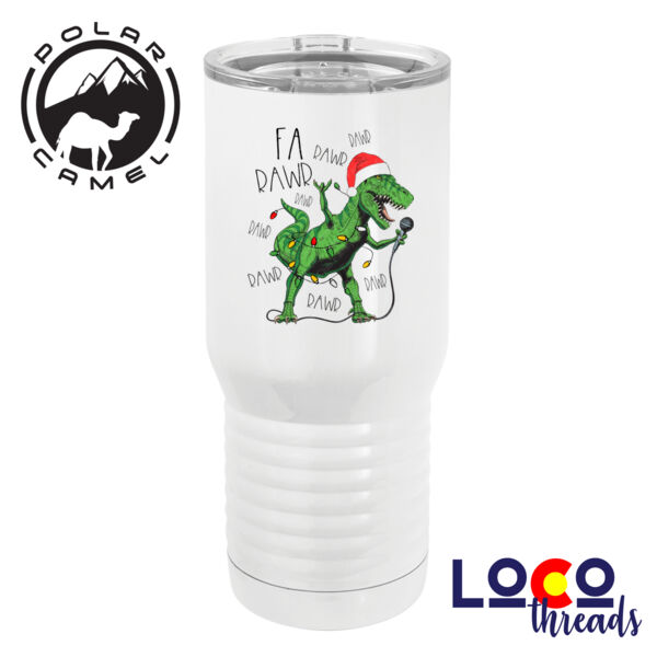 Fa Rawr Rawr Rawr T-Rex Christmas - Polar Camel 20 oz. Tall Stainless Steel Vacuum Insulated Tumbler Thumbnail