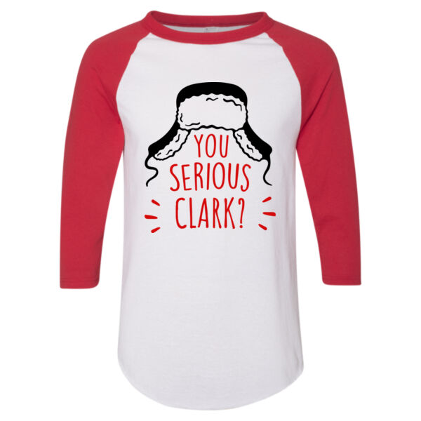 Are You Serious Clark? with personalization option - Adult 3/4-Sleeve Baseball Jersey (S) Thumbnail