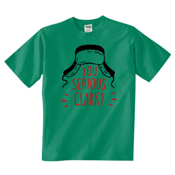 Are You Serious Clark? with personalization option - Adult 5 oz. HD Cotton™ T-Shirt (S) Thumbnail