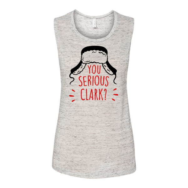 Are You Serious Clark? with personalization option - Bella Flowy Scoop Muscle Tank (S) Thumbnail