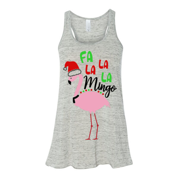 Fa La La La Mingo Christmas - Bella Ladies' Flowy Racerback Tank (S) Thumbnail
