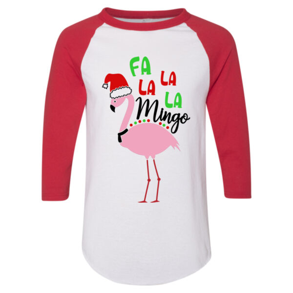 Fa La La La Mingo Christmas - Adult 3/4-Sleeve Baseball Jersey (S) Thumbnail