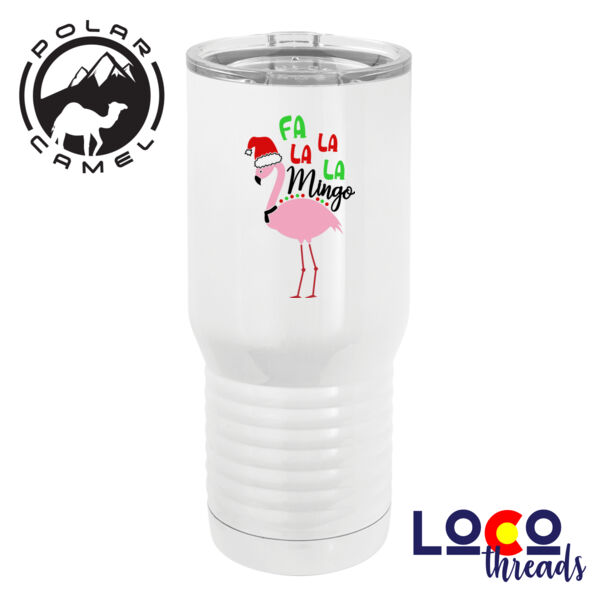 Fa La La La Mingo Christmas - Polar Camel 20 oz. Tall Stainless Steel Vacuum Insulated Tumbler Thumbnail