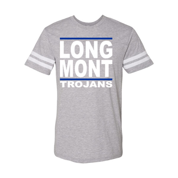 LONG MONT Trojans - LAT Adult Football Fine Jersey T-Shirt Thumbnail