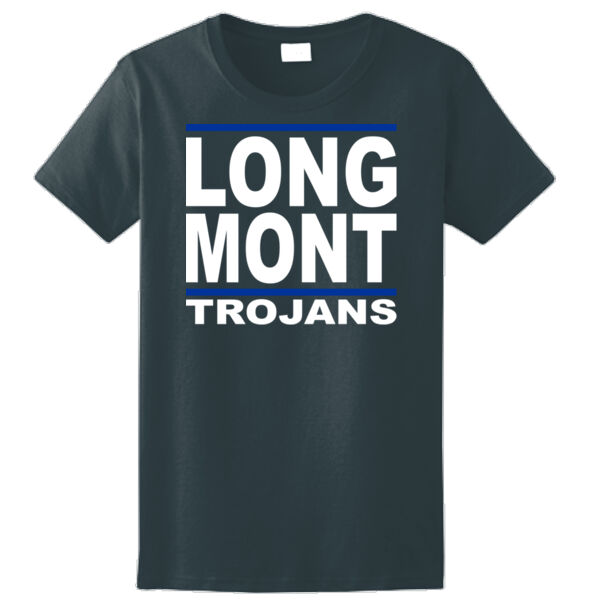LONG MONT Trojans - Ladies Ultra Cotton™ 100% Cotton T Shirt Thumbnail