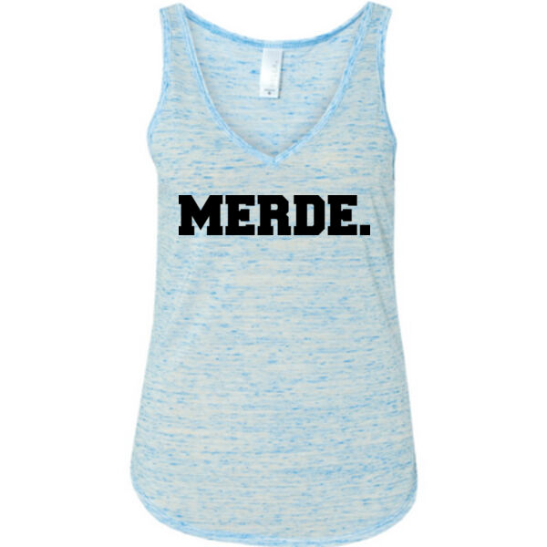 Merde. - Ladies' Flowy V-Neck Tank Thumbnail
